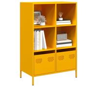 vidaXL Highboard Mustard Yellow 68x39x103.5 cm Steel