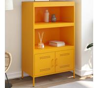 vidaXL Highboard Mustard Yellow 68x39x113 cm Steel