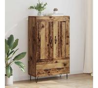 vidaXL Highboard Old Wood 69.5 x 31 x 115 cm Engineered Wood, Modern Highboard, Elegant Storage Unit, Spacious Cabinet, Durable Indoor Organizer, Rectangular Furniture for Living Room