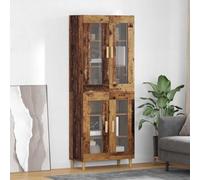 vidaXL Highboard Old Wood 69.5 x 34 x 180 cm Engineered Wood