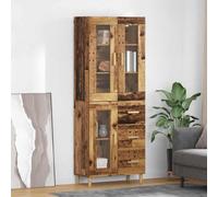 vidaXL Highboard Old Wood 69.5 x 34 x 180 cm Engineered Wood