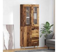 vidaXL Highboard Old Wood 69.5 x 34 x 180 cm Engineered Wood