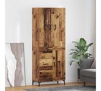 vidaXL Highboard Old Wood 69.5 x 34 x 180 cm Engineered Wood