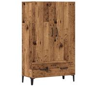 vidaXL highboard - old wood engineered storage cabinet 70x31x115 cm - modern sideboard for home decor with ample compartment storage