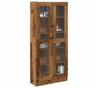 Vitrine Cabinet Book Stand Rack Cupboard Highboard Engineered Wood vidaXL