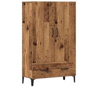 vidaXL highboard - old wood engineered storage cabinet 70x31x115 cm - modern sideboard for home decor with ample compartment storage