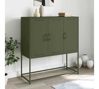 vidaXL Highboard Olive Green 100.5x39x107 cm Steel