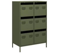 vidaXL Highboard Olive Green 68x39x101.5 cm Steel book cabinet