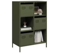 vidaXL Highboard Olive Green 68x39x103.5 cm Steel