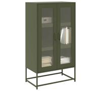 vidaXL Highboard Olive Green 68x39x123 cm Steel