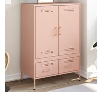vidaXL Highboard Pink 68x39x101.5 cm Steel