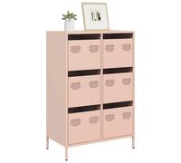 vidaXL Highboard Pink 68x39x101.5 cm Steel book cabinet modern book cabinet