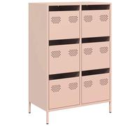 vidaXL Highboard Pink 68x39x101.5 cm Steel book cabinet modern book cabinet