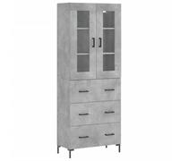 vidaXL Highboard Sideboard Cupboard Side Cabinet Concrete Grey Engineered Wood