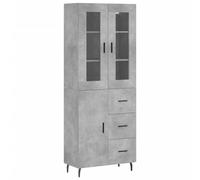 vidaXL Highboard Sideboard Cupboard Side Cabinet Concrete Grey Engineered Wood