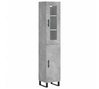 vidaXL Highboard Sideboard Cupboard Side Cabinet Concrete Grey Engineered Wood