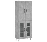 vidaXL Highboard Sideboard Cupboard Side Cabinet Concrete Grey Engineered Wood