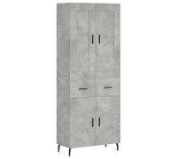 vidaXL Highboard Sideboard Cupboard Side Cabinet Concrete Grey Engineered Wood