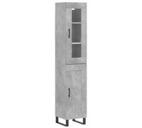 vidaXL Highboard Sideboard Cupboard Side Cabinet Concrete Grey Engineered Wood