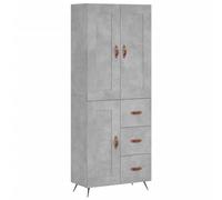 vidaXL Highboard Sideboard Cupboard Side Cabinet Concrete Grey Engineered Wood