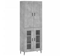 vidaXL Highboard Sideboard Cupboard Side Cabinet Concrete Grey Engineered Wood