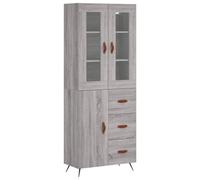 vidaXL Highboard Sideboard Cupboard Side Cabinet Grey Sonoma Engineered Wood