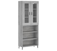 vidaXL Highboard Sideboard Cupboard Side Cabinet Grey Sonoma Engineered Wood