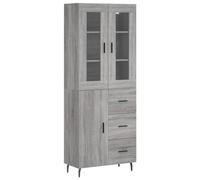vidaXL Highboard Sideboard Cupboard Side Cabinet Grey Sonoma Engineered Wood