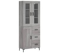 vidaXL Highboard Sideboard Cupboard Side Cabinet Grey Sonoma Engineered Wood