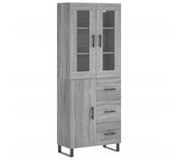 vidaXL Highboard Sideboard Cupboard Side Cabinet Grey Sonoma Engineered Wood