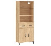 vidaXL Highboard Sideboard Cupboard Side Cabinet Sonoma Oak Engineered Wood