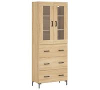 vidaXL Highboard Sideboard Cupboard Storage Cabinet Sonoma Oak Engineered Wood