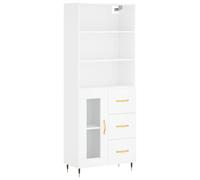 vidaXL Highboard Sideboard Cupboard Storage Cabinet White Engineered Wood