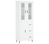 vidaXL Highboard Sideboard Cupboard Storage Cabinet White Engineered Wood