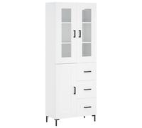 vidaXL Highboard Sideboard Cupboard Storage Cabinet White Engineered Wood