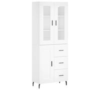 vidaXL Highboard Sideboard Cupboard Storage Cabinet White Engineered Wood