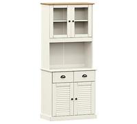 vidaXL Highboard VIGO White 78x40x175 cm Solid Wood Pine