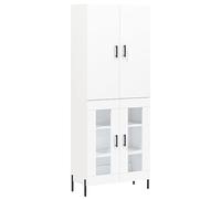 vidaXL Highboard, Sideboard for Bedroom Living Room, Cupboard with Doors and Shelves, Side Cabinet, Modern Style, White Engineered Wood