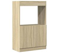 vidaXL Highboard, Sideboard for Hallway Living Room, Side Cabinet with Storage, Cupboard, Display Cabinet, Modern Style, Sonoma Oak Engineered Wood