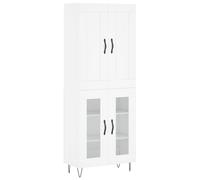 vidaXL Highboard Sideboard Storage Cabinet Side Cabinet White Engineered Wood