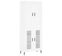 vidaXL Highboard Sideboard Storage Cabinet Side Cabinet White Engineered Wood