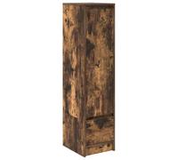 vidaXL Highboard Smoked Oak 29.5x34x119.5 cm - Stylish Sideboard/Cabinet with 1 Door, 1 Drawer & 2 Shelves - Engineered Wood for Living Room/Bedroom