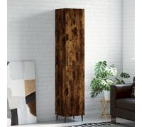 Highboard Smoked Oak 34.5x34x180 cm Engineered Wood