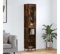 Highboard Smoked Oak 34.5x34x180 cm Engineered Wood