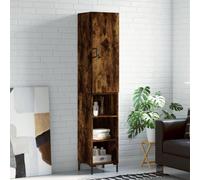 vidaXL Highboard Smoked Oak 34.5x34x180 cm Engineered Wood