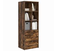 vidaXL Highboard Smoked oak 45.5 x 34 x 127 cm Engineered wood, Dining Room Storage, Rectangular Modern Highboard with Ample Drawers, Functional Cabinet for Home Organization and Shelving
