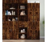 vidaXL Highboard Smoked Oak 45x42.5x185 cm Engineered Wood