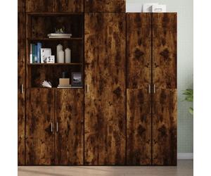 Vidaxl Highboard Smoked Oak 50X42.5X185 Cm Engineered Wood