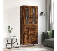 Vidaxl Highboard Smoked Oak 69.5X34X180 Cm Engineered Wood