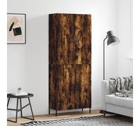 vidaXL Highboard Smoked Oak 69.5x34x180 cm Engineered Wood